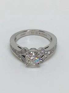 Cartier Diamant Platin runder Ballerina Solitär Ring GIA Zertifikat Box - Bild 1 von 7