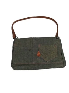 Volcom Jeans Denim vera mini borsa anni 90 Y2K tracolla vintage pelle - Foto 1 di 8