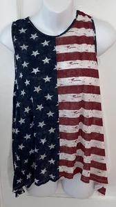 Damen American Flag Druck Tank Tops Shirt Damen Sommer ärmellos T-Shirt S - Bild 1 von 5