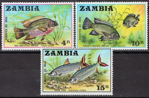 ZAYIX - Zambia 74-76 MNH Fish  Nature  080722S16 Cover