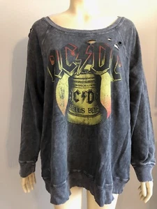 AC/DC HELLS BELLS GRAY SWEATSHIRT SIZE 3 - Picture 1 of 5