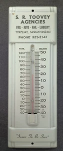 S. R. Toovey Agencies Torquay, Saskatchewan Thermometer Werbung Vintage USA - Bild 1 von 6
