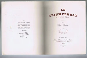 LE TRIUMVERRAT PEARIER / MONIER / FERJAC 150 ex. HC signed PEARIER SHIPMENT 1942 - Picture 1 of 10