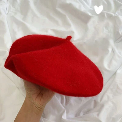 Mujeres Informal Gorro Boina de Lana Clásico Elegante Estilo Francés Color Sólido Sombrero Foto 1 de 4