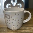 2014 Light Gray Dunkin' Donuts Pearlescent Luster Snowflake Holiday Coffee Mug