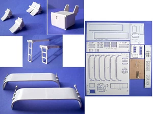 Polystyrol Modell Bausatz Truck LKW Zubehör Set 1/24 1:24 CNC gefräst(01)  - Bild 1 von 9