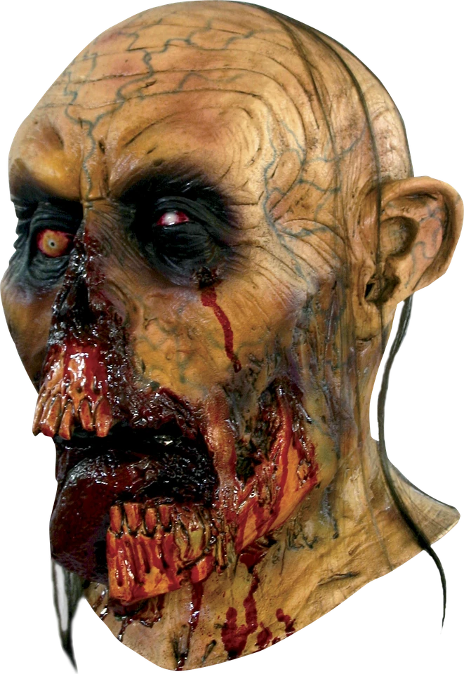 Rotting Bloody Mouth Skin Eater Ghoulish DELUXE ADULT LATEX ZOMBIE TONGUE MASK - Image 1 of 1