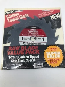 New 2 CREDO CARBIDE TIPPED 7-7 1/4”  Blades 18 Teeth And 40 Teeth - Picture 1 of 4