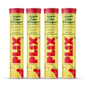 PLIX THE PLANT FIX Apfelessig Tablette Gewichtsverlust 4er Pack (Zitrone Masala) - Bild 1 von 8