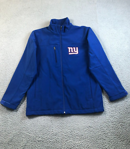 New York Giants Jacket Adult Medium Blue Full Zip Softshell Football NFL