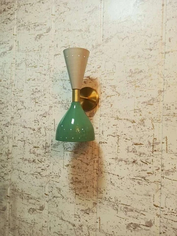 Italian Wall Light Wall Fixture Lamps Mid Century G & Grey Sconce Lamp Wall Cover