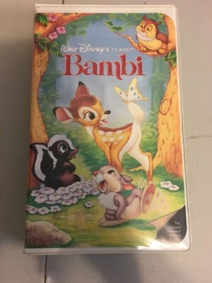 RED SIGNATURE 1989 Walt Disney's BAMBI First Release XMAS LEAD Black Diamond VHS - Image 1 of 4