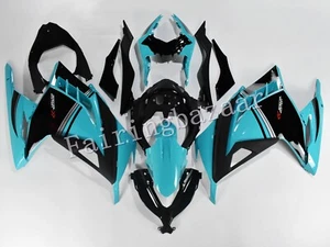 Fit for 2013-2017 NINJA 300 Blue Black ABS Injection Mold Bodywork Fairing Kit - Foto 1 di 6
