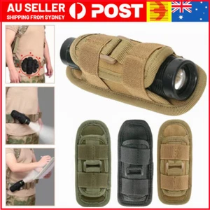 Flashlight Torch Holder Belt Pouch Holster Bag Outdoor Tactical Camping Hiking - Picture 1 of 15