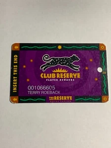 Tarjeta tragamonedas The Reserve Casino de colección Central City Colorado - Imagen 1 de 2