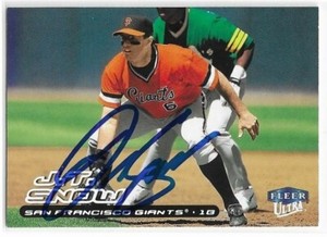 J.T. SNOW Autographed Signed 2000 Fleer Ultra card #17 San Francisco Giants COA