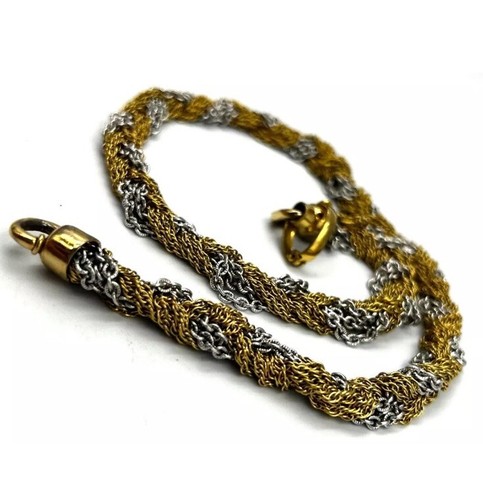 Collana girocollo bicolore Christian Dior metà secolo rara vintage