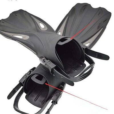 Flip Fin Schwimmen verstellbar praktische Schnorchelflossen Schnorchelflossen - Bild 1 von 4
