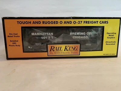 MTH Rail King 30-78045 Manhattan Brewing Co 19th Century Reefer - NIB - 2007 - Image 1 of 2