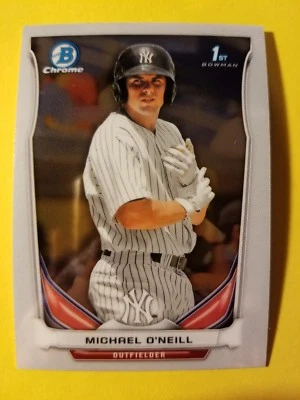 MICHAEL O'NEILL - RC ROOKIE #BCP48 NEW YORK YANKEES - 2014 BOWMAN CHROME MLB - Image 1 of 3