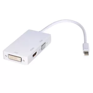 B57 3-in-1 Mini DisplayPort Adapter: HDMI, VGA, DVI, Thunderbolt für MacBook - Bild 1 von 13