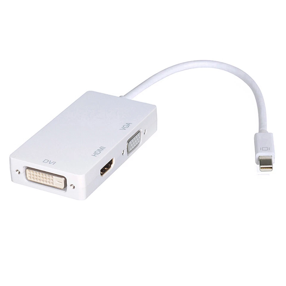 B57 3-in-1 Mini DisplayPort Adapter: HDMI, VGA, DVI, Thunderbolt für MacBook - Bild 1 von 4