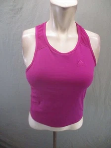 ADIDAS CLIMALITE Size XL (18-20) Girls Pink Stretch Racerback Athletic Tank 228 - Picture 1 of 8