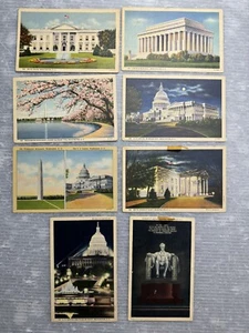 vintage 1940s POSTCARD LOT/13 Washington, D.C. White House Capitol Lincoln - Picture 1 of 24