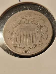 1872 shield nickel Bold F-VF  - Picture 1 of 2