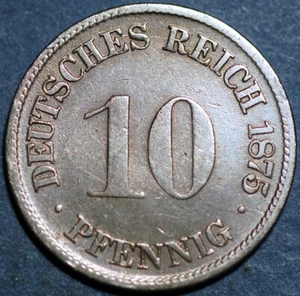 Germany Empire 10 Pfennig 1875 F KM# 4 - Picture 1 of 2