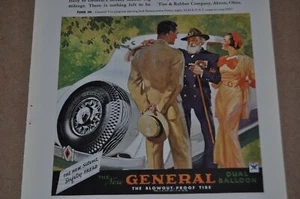 1934 General Tire advertisement, U.S. CIVIL WAR Veteran & grand-daughter  - Foto 1 di 2
