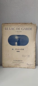 SPARTITO MUSICALE LE LAC DE GARDE NOCTURNE C. GALOS HENRI GREGH PARIS - Picture 1 of 2