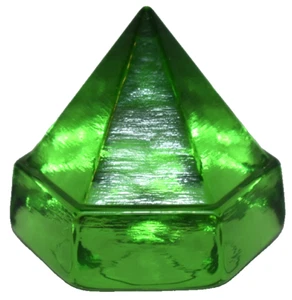 Vintage Green Glass Ships Deck Prism Hexagon Nautical Maritime Paperweight - Picture 1 of 3