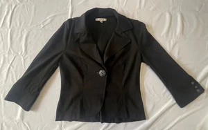 CAbi 177 Blazer Jacket Black Stretch Womens M - Picture 1 of 11