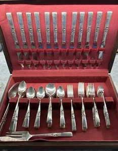 Antica Comunità La Finissima Set Posate Piatto Argento Stella del Mattino 1948 93 Pezzi - Foto 1 di 15