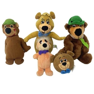 Set of 5 Vintage Hanna-Barbera Yogi Bear Boo Boo Cartoon Plush Stuffed Toys - Picture 1 of 4