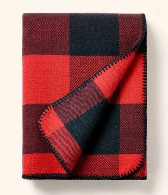 Manta Woolrich X Target roja/negra 50x70 NUEVA Buffalo Check Foto 1 de 4