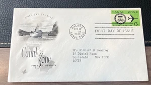 Canal Zone FDC, 13 cent airmail stamp, 1974, Art Craft cachet - Picture 1 of 4