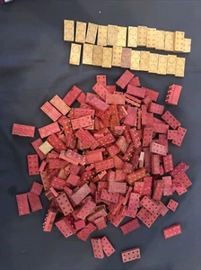 VINTAGE American Bricks WOODEN "LEGO" TOY BRICKS- Three Pounds All Good - Picture 1 of 4