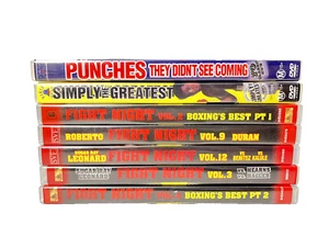 Fight Night x5 &x2 Other Boxing DVDs Cassius Clay Ali Lewis Marciano Sugar Ray - Picture 1 of 17