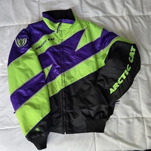 VTG 1990's Arctic Cat Bomber Jacket w/Inner Lining Jacket Mens Size XL (2 Coats) - Picture 1 of 18
