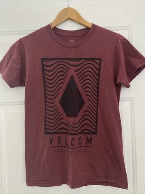 Volcom Men's Logo "True to This" Burgundy Short Sleeve T-Shirt - Size S - Image 1 of 3