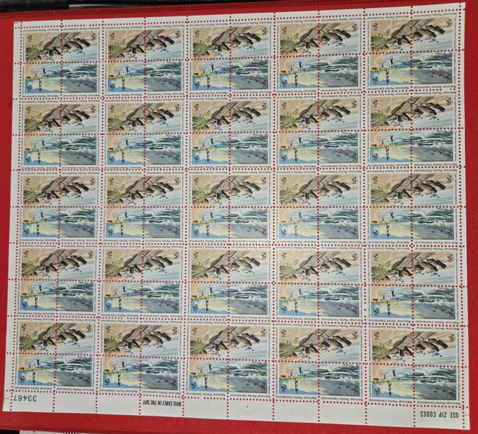 US Scott 1451a (1448 - 1451) Cape Hatteras, NC - Sheet of 100 Stamps - MNH - Image 1 of 1