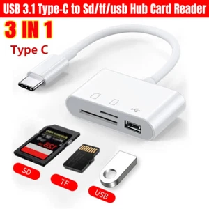 Adaptateur lecteur de carte USB-C vers SD type-C pour Apple iPad Macbook Pro Air 13 Samsung - Photo 1/13