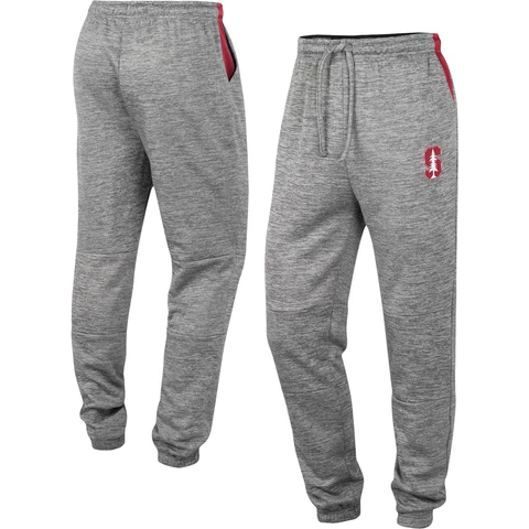 Men's Colosseum Gray Stanford Cardinal Worlds to Conquer Sweatpants Cover
