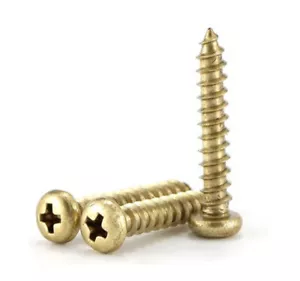 Testa padella rotonda ottone M3 M3,5 M4 M5 Phillips conocchianti autopulenti viti in legno - Foto 1 di 8