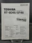 Toshiba Repair Service Parts Manual For 1986 Radio Cassette Recorder RT-8046