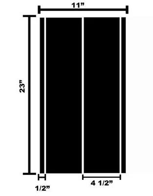 23" X 11" Car Truck Fender Crafts Racing Stripe Graphic Vinyl Decal Sticker Set - Image 1 of 3