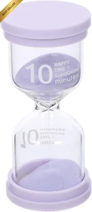 Violet 10-Minute Hourglass Timer, Colorful Sand Glass Sandclock for Kids - Picture 1 of 12