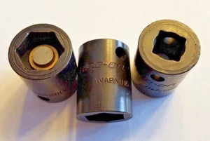 Lot/3 New Snap On 3/8" Power Shallow Magnetic Socket 9/16" 6-Point Item# MFIM181 - Picture 1 of 3
